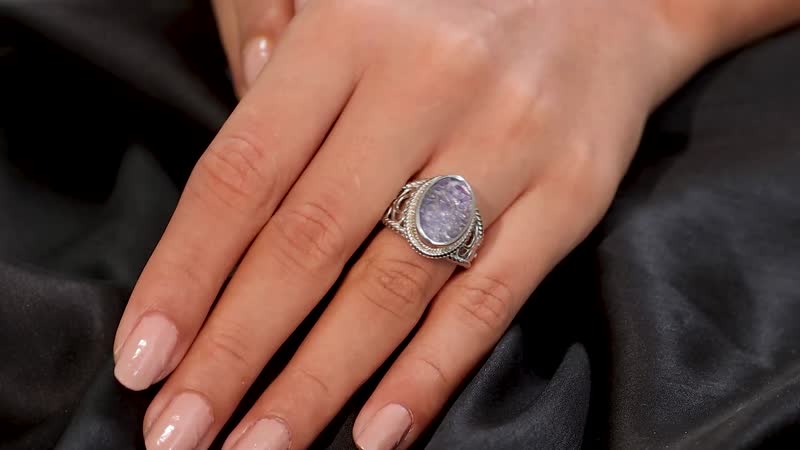 Matrix Tanzanite Ring in Platinum Over Copper (Size 10.0) 5.50 ctw