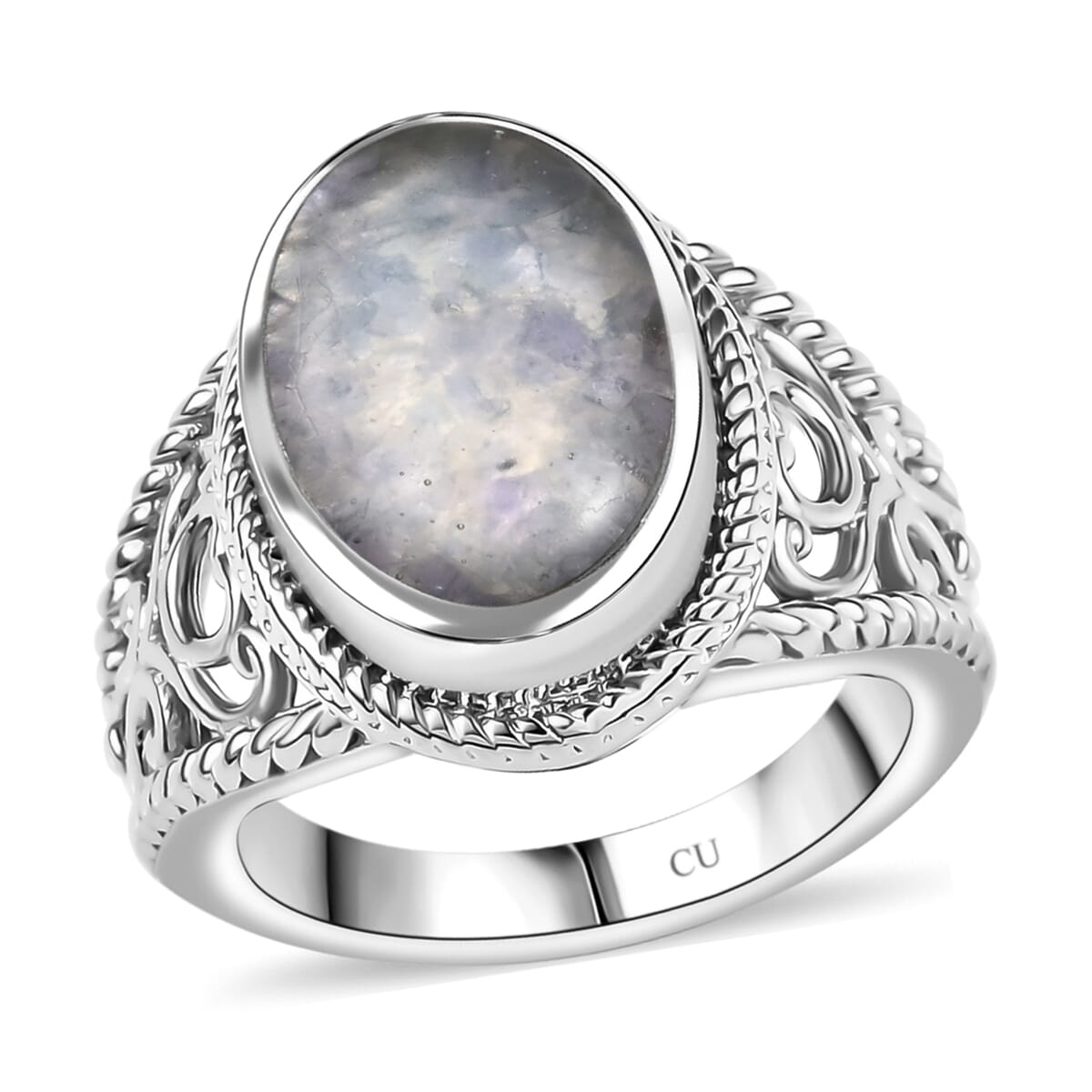 Matrix Tanzanite 5.50 ctw Ring in Platinum Over Copper with Magnet (Size 8.0) image number 0