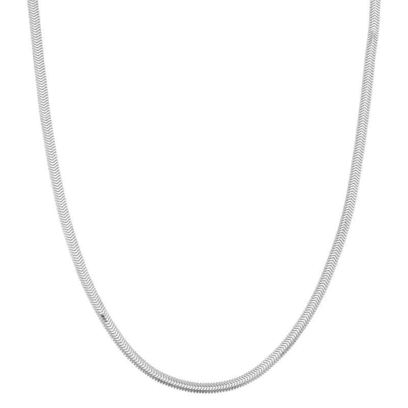 Horned Snake Chain Necklace in Rhodium Over Sterling Silver 9.30 Grams 20 Inches