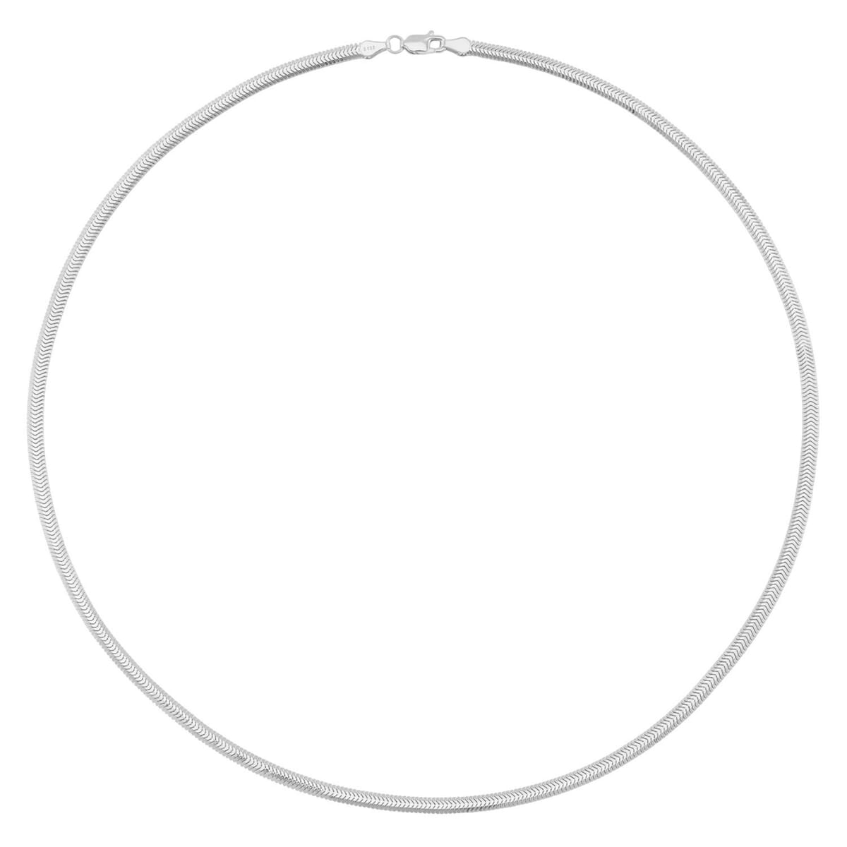 Horned Snake Chain Necklace in Rhodium Over Sterling Silver 9.30 Grams 20 Inches image number 2