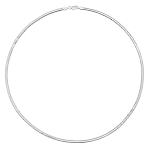 Horned Snake Chain Necklace in Rhodium Over Sterling Silver 9.30 Grams 20 Inches