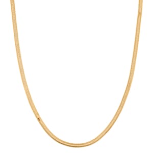 Horned Snake Chain Necklace in 14K Yellow Gold Over Sterling Silver 9.50 Grams 20 Inches