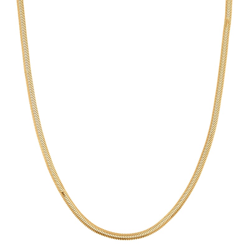 Horned Snake Chain Necklace in 14K Yellow Gold Over Sterling Silver 9.50 Grams 20 Inches