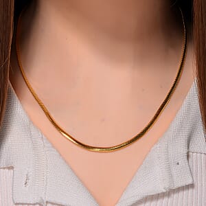 Horned Snake Chain Necklace in 14K Yellow Gold Over Sterling Silver 9.50 Grams 20 Inches