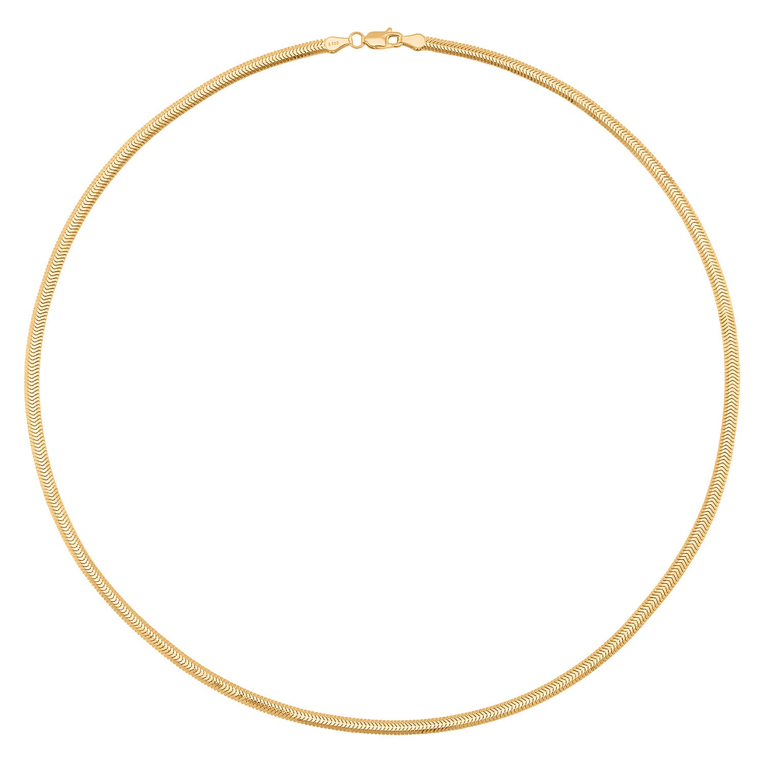 Horned Snake Chain Necklace in 14K Yellow Gold Over Sterling Silver 9.50 Grams 20 Inches