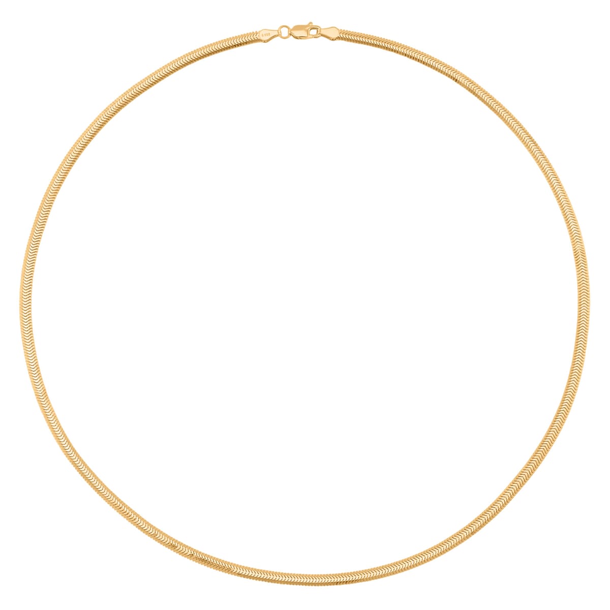 Horned Snake Chain Necklace in 14K Yellow Gold Over Sterling Silver 9.50 Grams 20 Inches image number 2