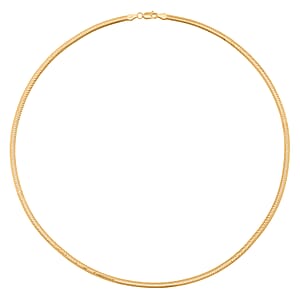 Horned Snake Chain Necklace in 14K Yellow Gold Over Sterling Silver 9.50 Grams 20 Inches