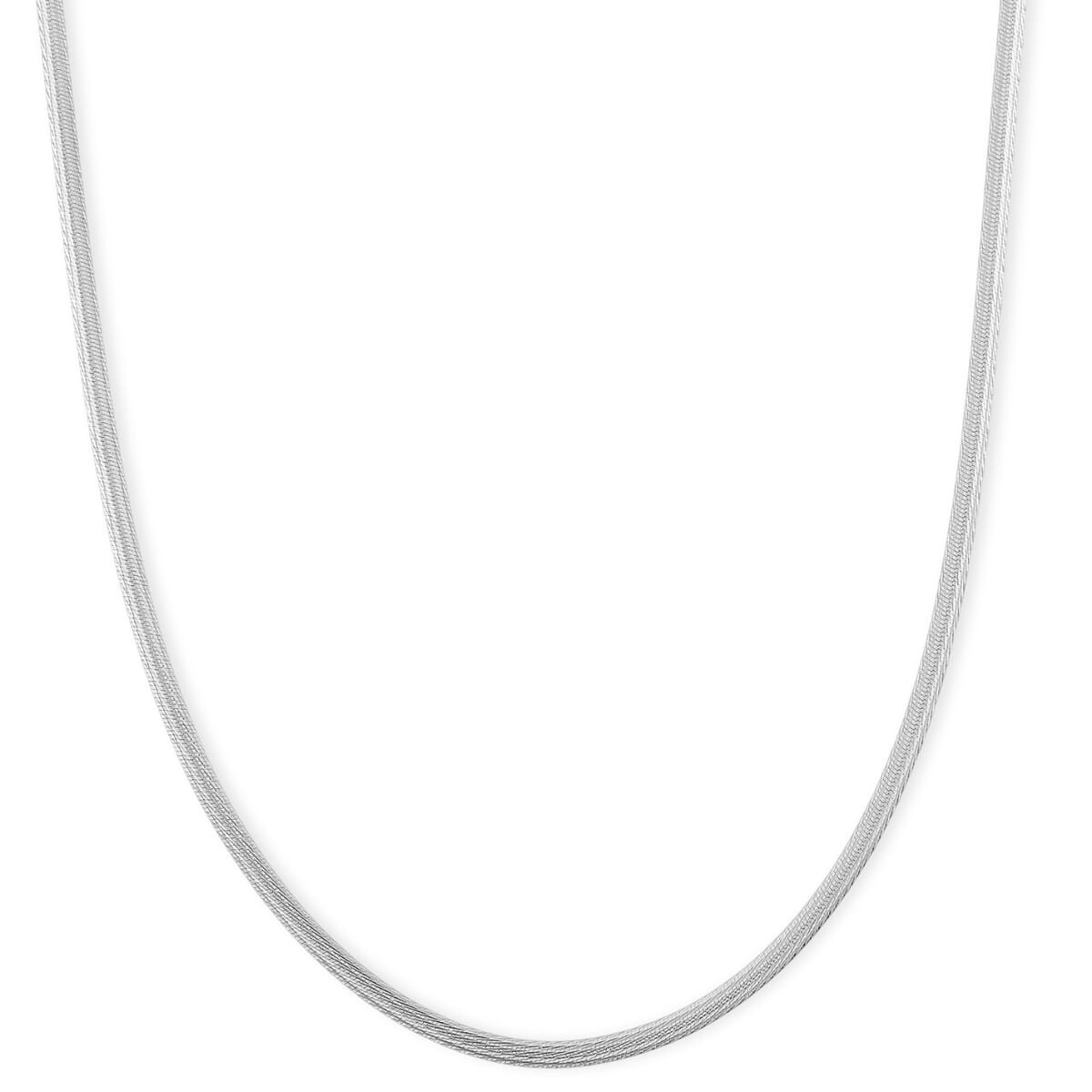 Brocaded Blade Chain Necklace in Rhodium Over Sterling Silver 8.85 Grams 20 Inches image number 0