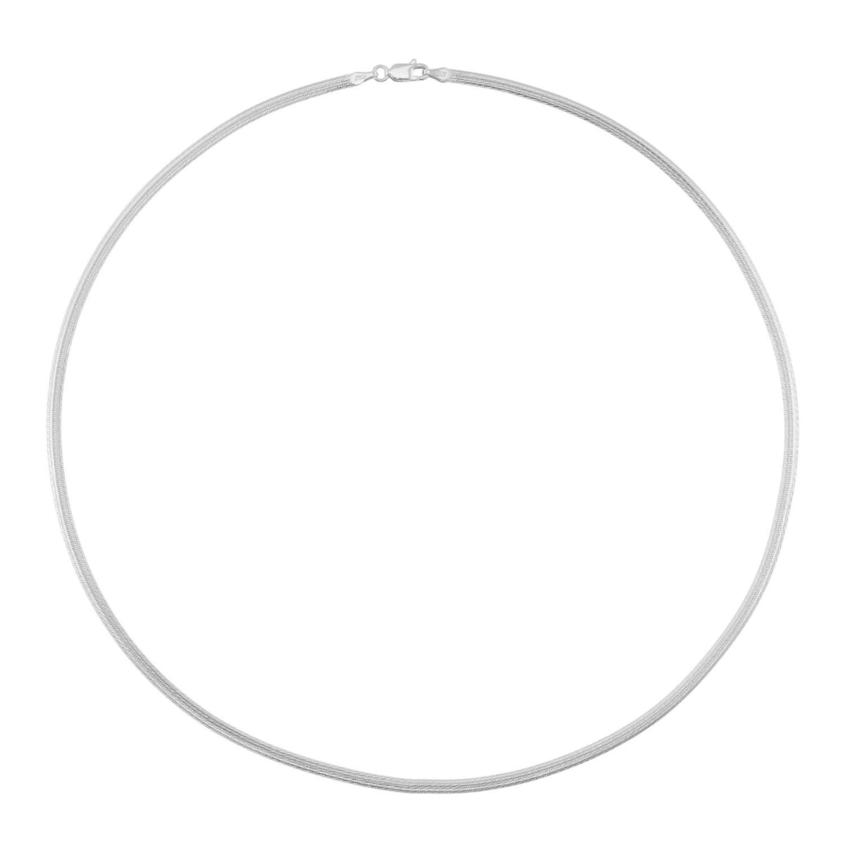 Brocaded Blade Chain Necklace in Rhodium Over Sterling Silver 8.85 Grams 20 Inches image number 2
