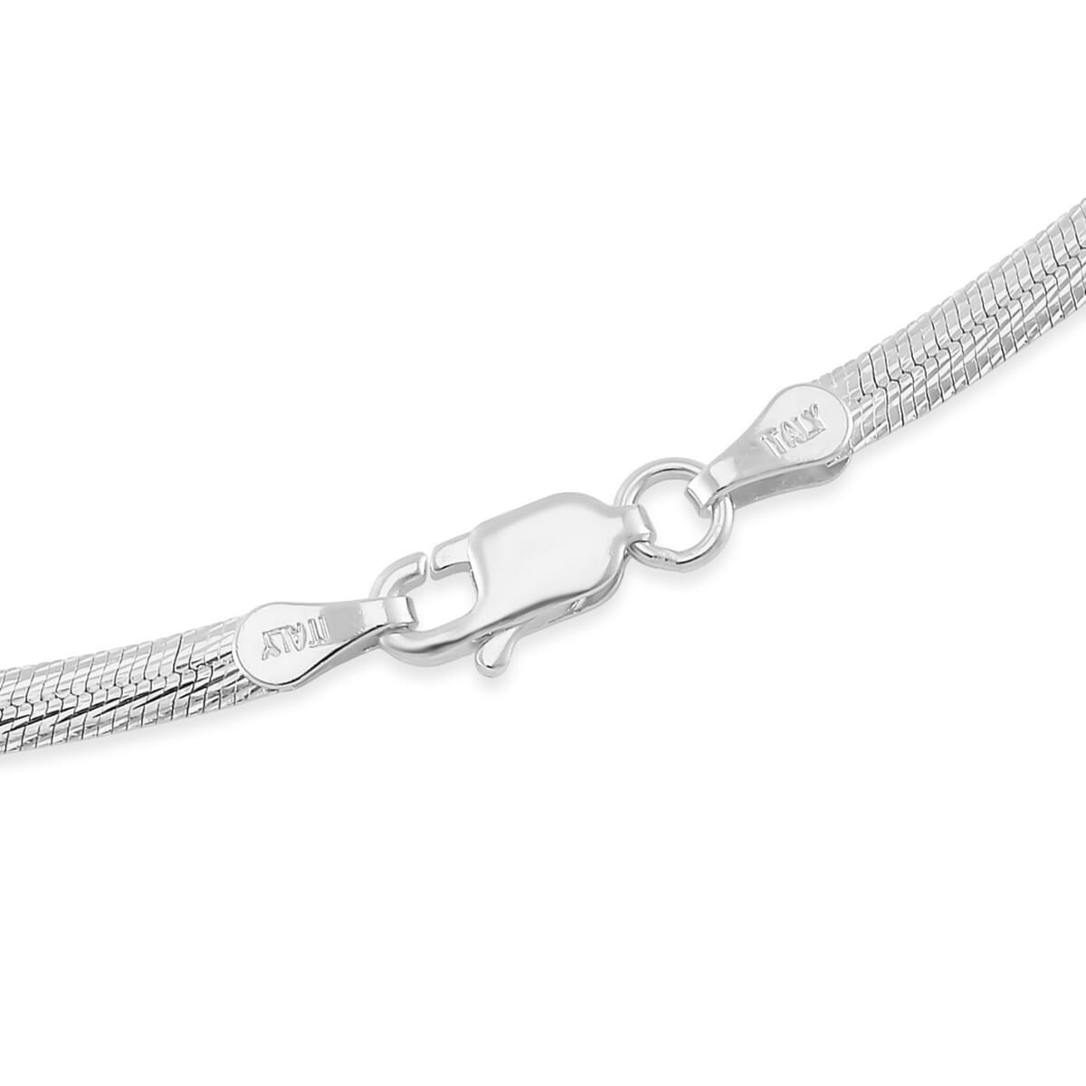 Brocaded Blade Chain Necklace in Rhodium Over Sterling Silver 8.85 Grams 20 Inches image number 4