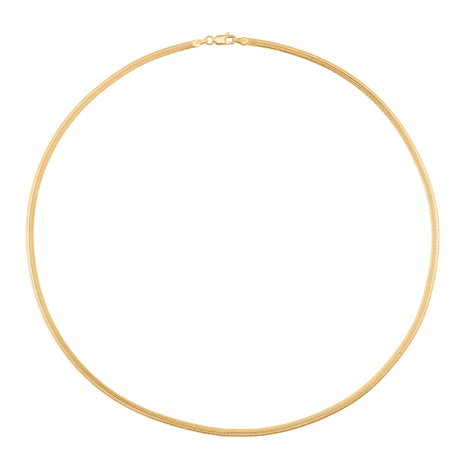 Brocaded Blade Chain Necklace in 14K Yellow Gold Over Sterling Silver 20 Inches 8.85 Grams