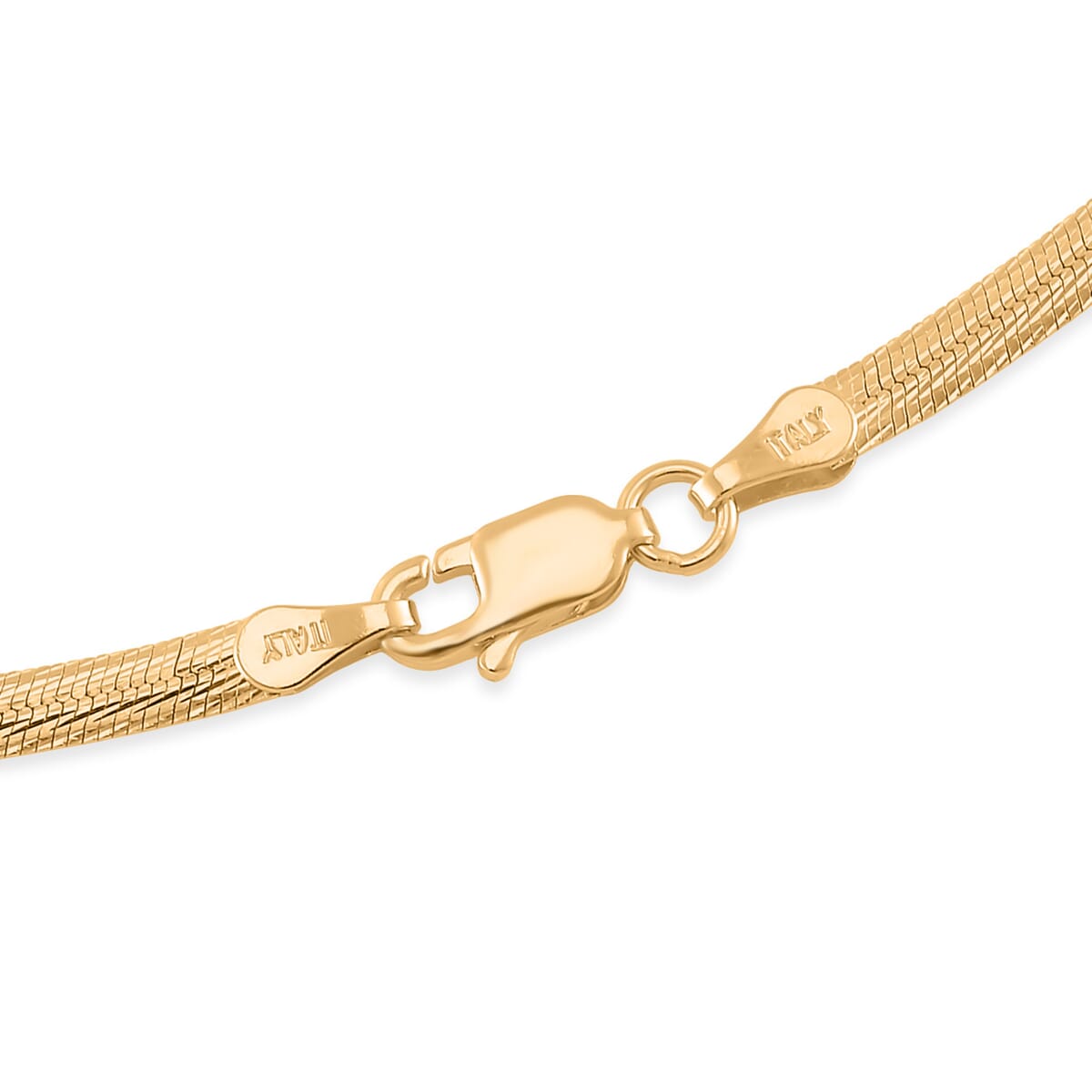 Brocaded Blade Chain Necklace in 14K Yellow Gold Over Sterling Silver 20 Inches 8.85 Grams image number 4