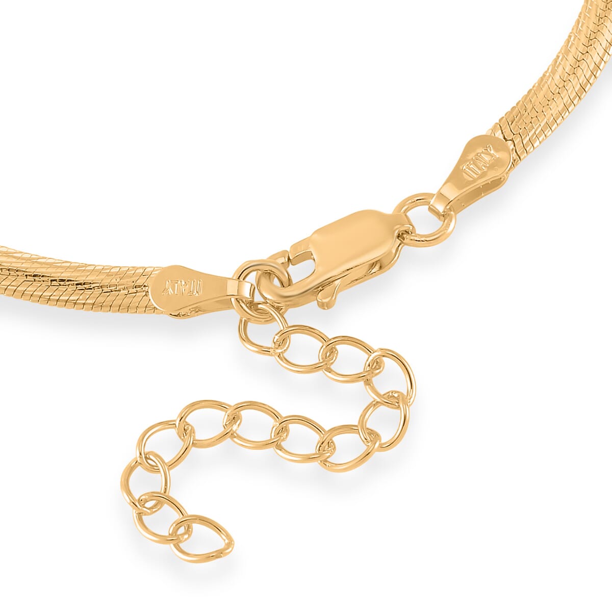 Chain Bracelet in 14K Yellow Gold Over Sterling Silver (6.50-8.0In) 3.35 Grams image number 4