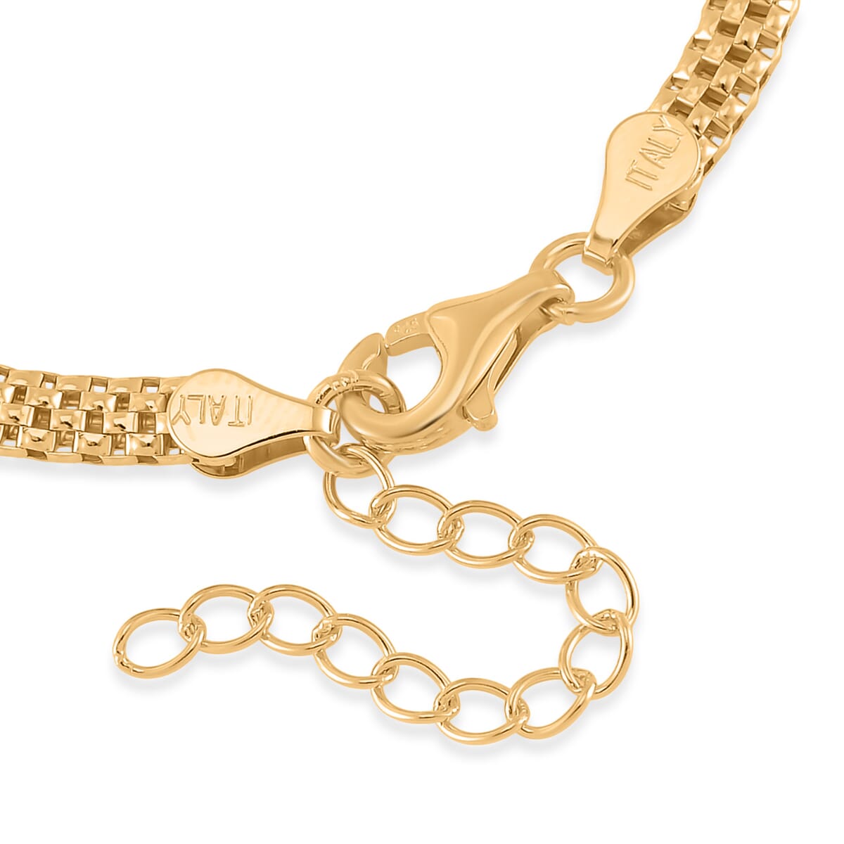 Chain Bracelet in 14K Yellow Gold Over Sterling Silver (6.50-8.0In) 2.50 Grams image number 4