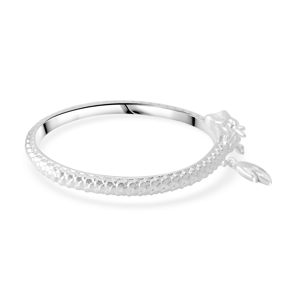 Dragon Bangle Bracelet in 999 Fine Silver (7.25 In) 32.5 Grams image number 2
