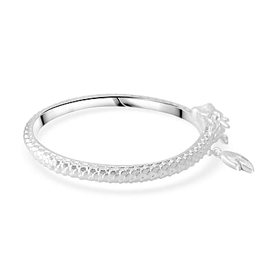 Dragon Bangle Bracelet in 999 Fine Silver (7.25 In) 32.5 Grams