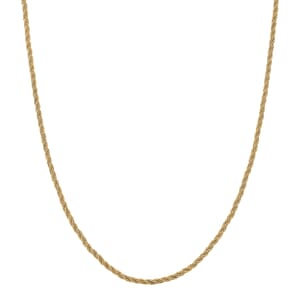 Twist Small Round Hug Chain Necklace in 14K Yellow Gold Over Sterling Silver 7 Grams 20 Inches