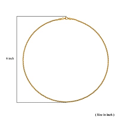 Twist Small Round Hug Chain Necklace in 14K Yellow Gold Over Sterling Silver 7 Grams 20 Inches
