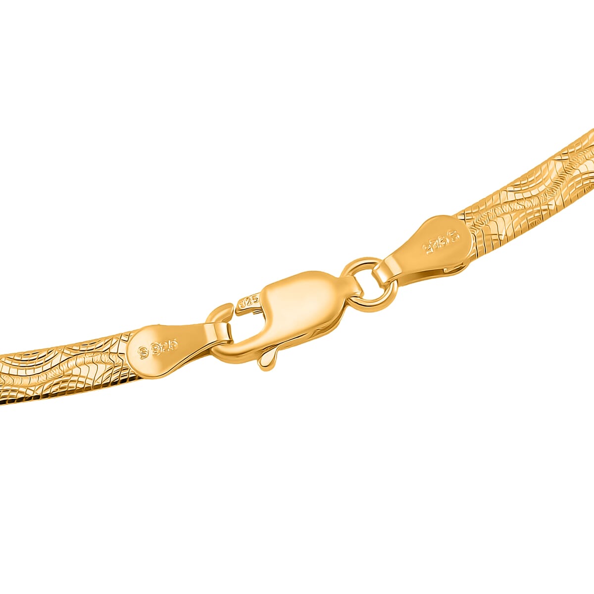 Wave Edge Blade Chain Necklace in 14K Yellow Gold Over Sterling Silver 7.30 Grams 20 Inches image number 4