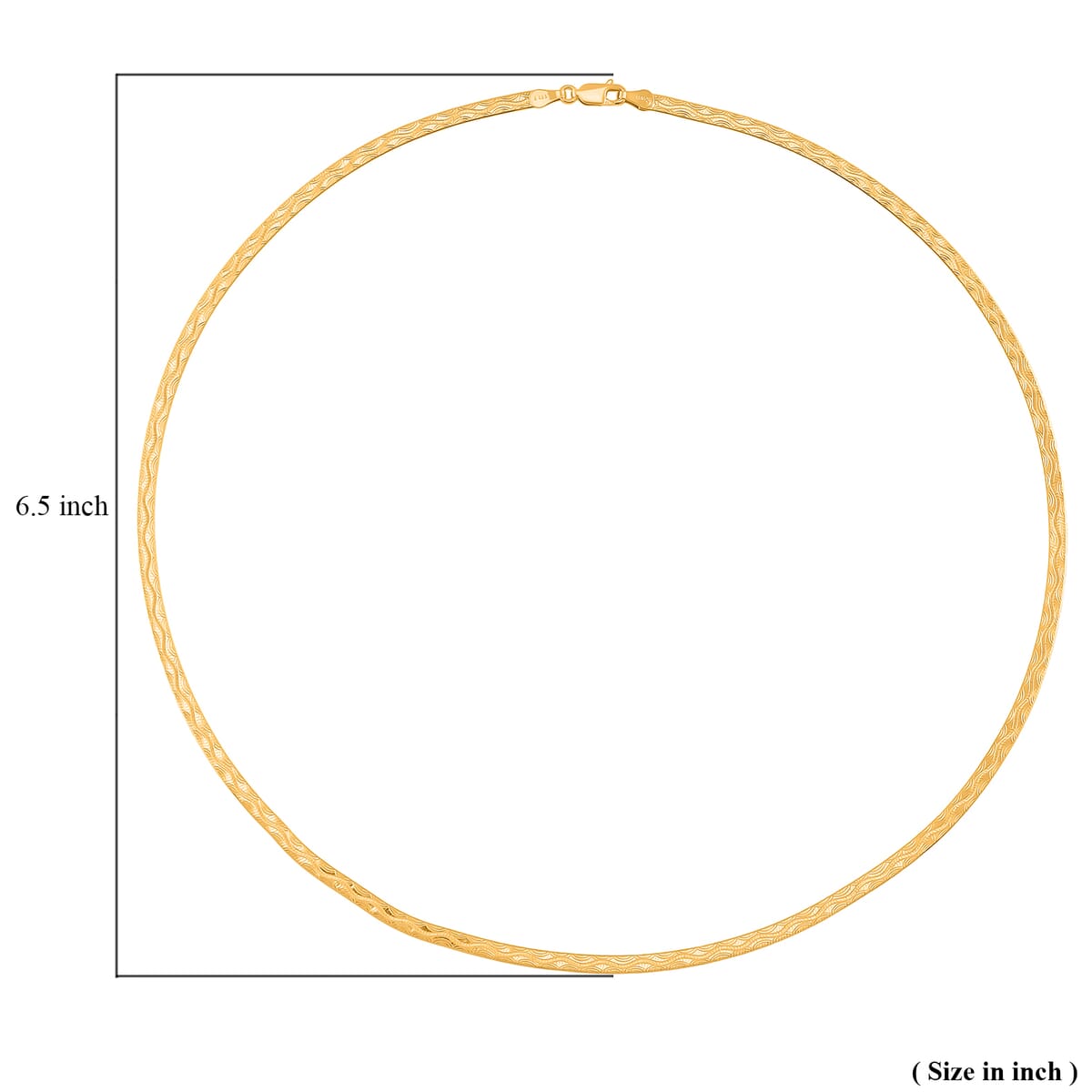 Wave Edge Blade Chain Necklace in 14K Yellow Gold Over Sterling Silver 7.30 Grams 20 Inches image number 5