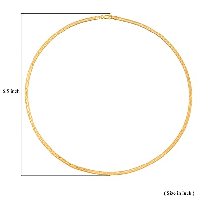 Wave Edge Blade Chain Necklace in 14K Yellow Gold Over Sterling Silver 7.30 Grams 20 Inches