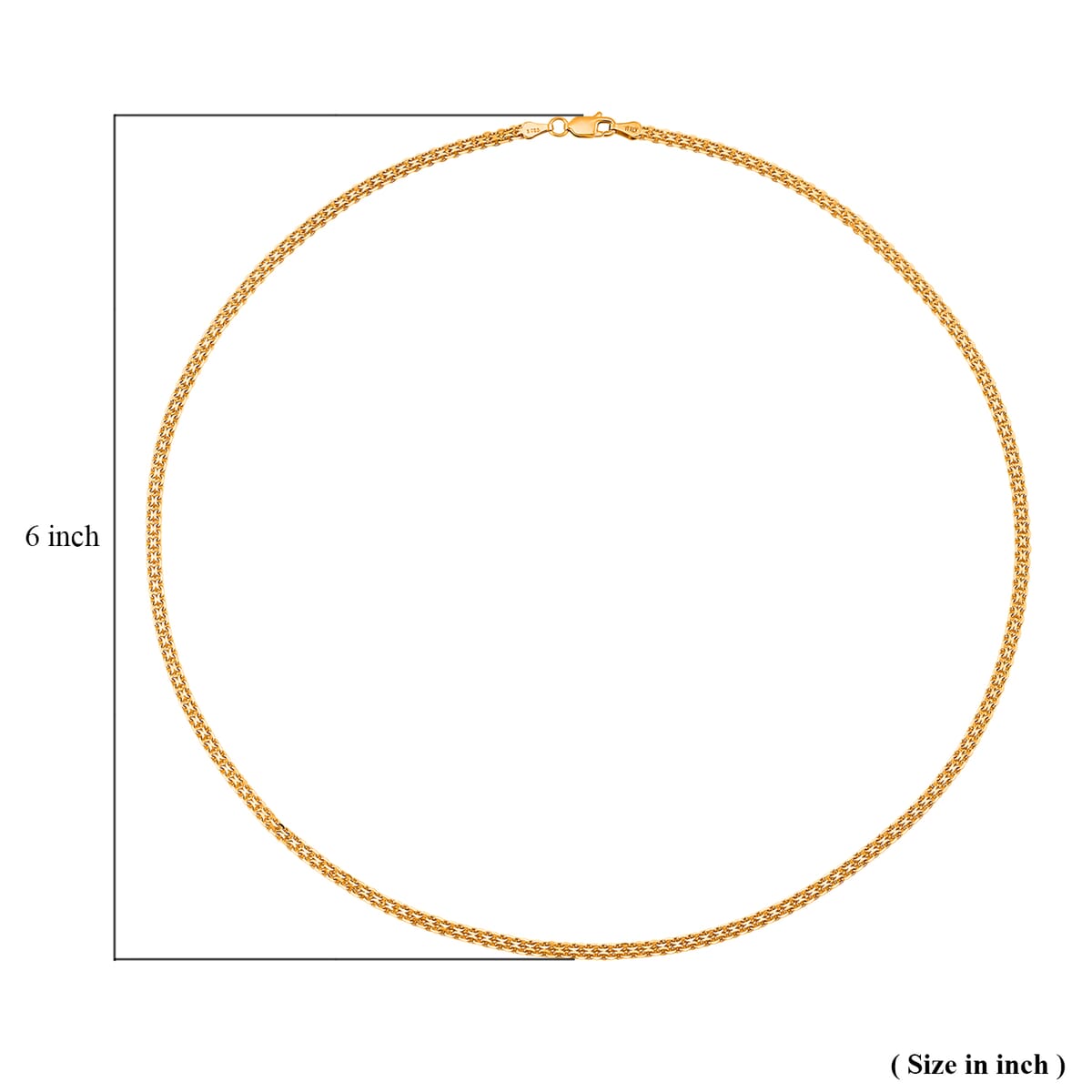 Double Row Track Necklace in 14K Yellow Gold Over Sterling Silver 8.8 Grams 20 Inches image number 5