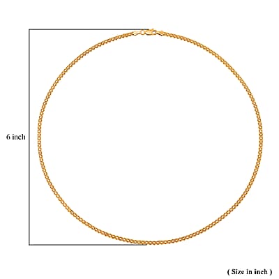 Double Row Track Chain Necklace in 14K Yellow Gold Over Sterling Silver 8.8 Grams 20 Inches
