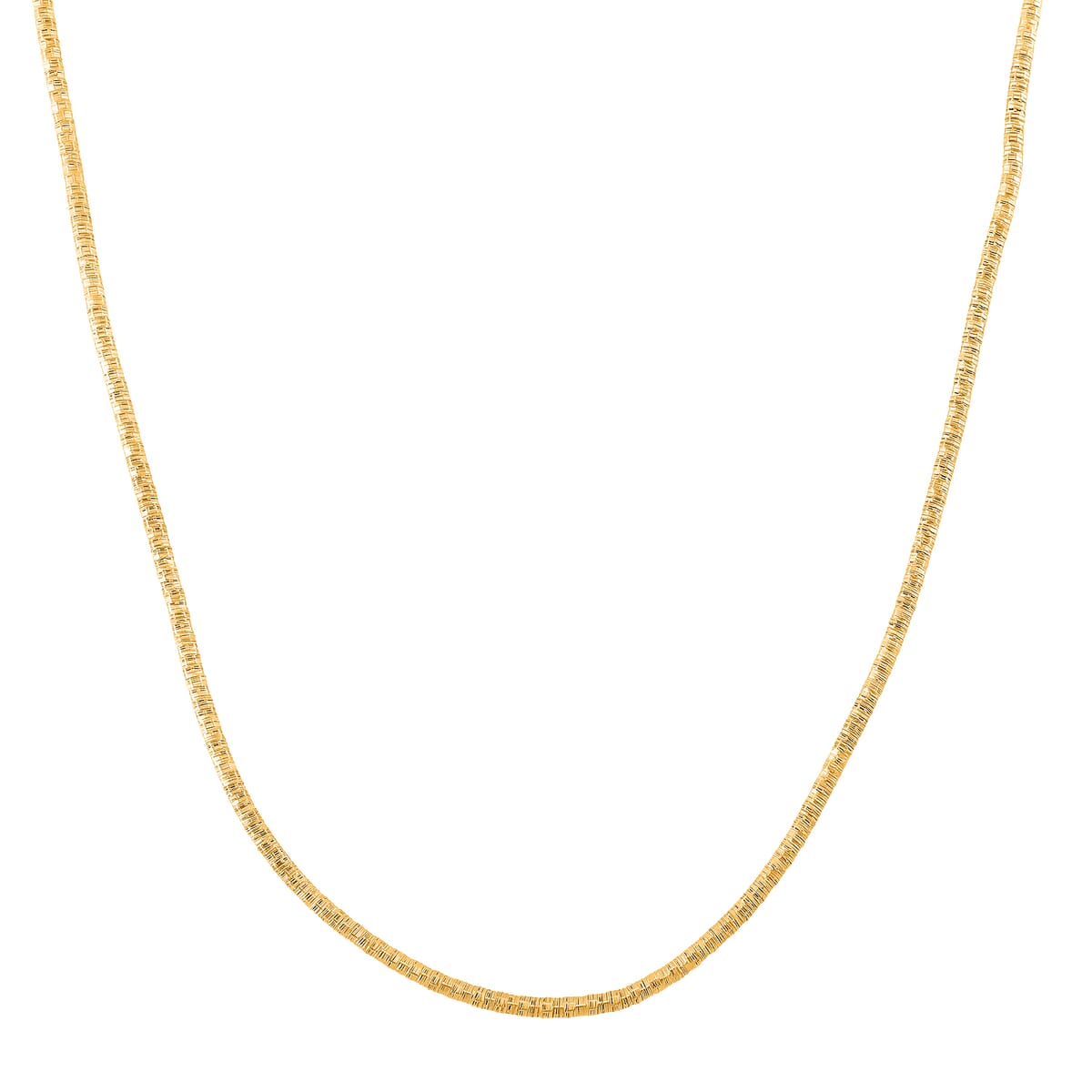 Embossed Wire Chain Necklace in 14K Yellow Gold Over Sterling Silver 10 Grams 20 Inches image number 0