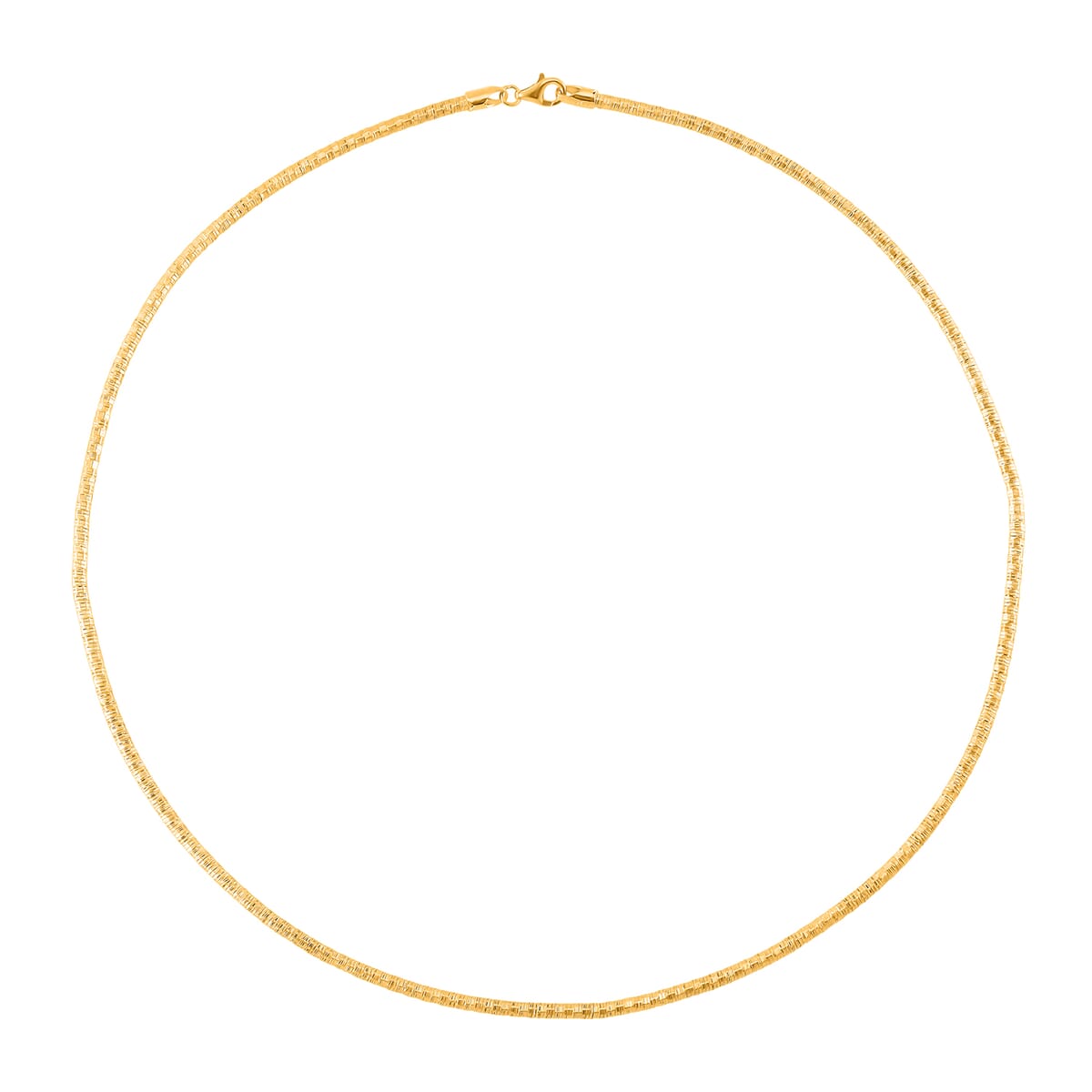 Embossed Wire Chain Necklace in 14K Yellow Gold Over Sterling Silver 10 Grams 20 Inches image number 2