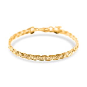 Flat Mesh Chain Bracelet in 14K Yellow Gold Over Sterling Silver (7-8In) 5 Grams