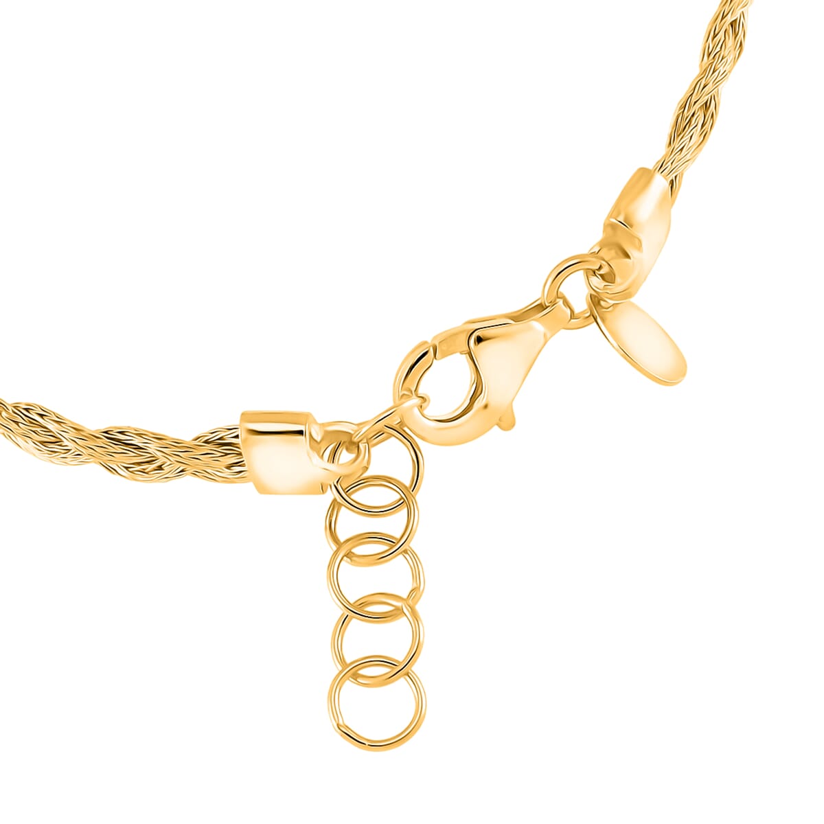 Flat Mesh Chain Bracelet in 14K Yellow Gold Over Sterling Silver (7-8In) 5 Grams image number 3