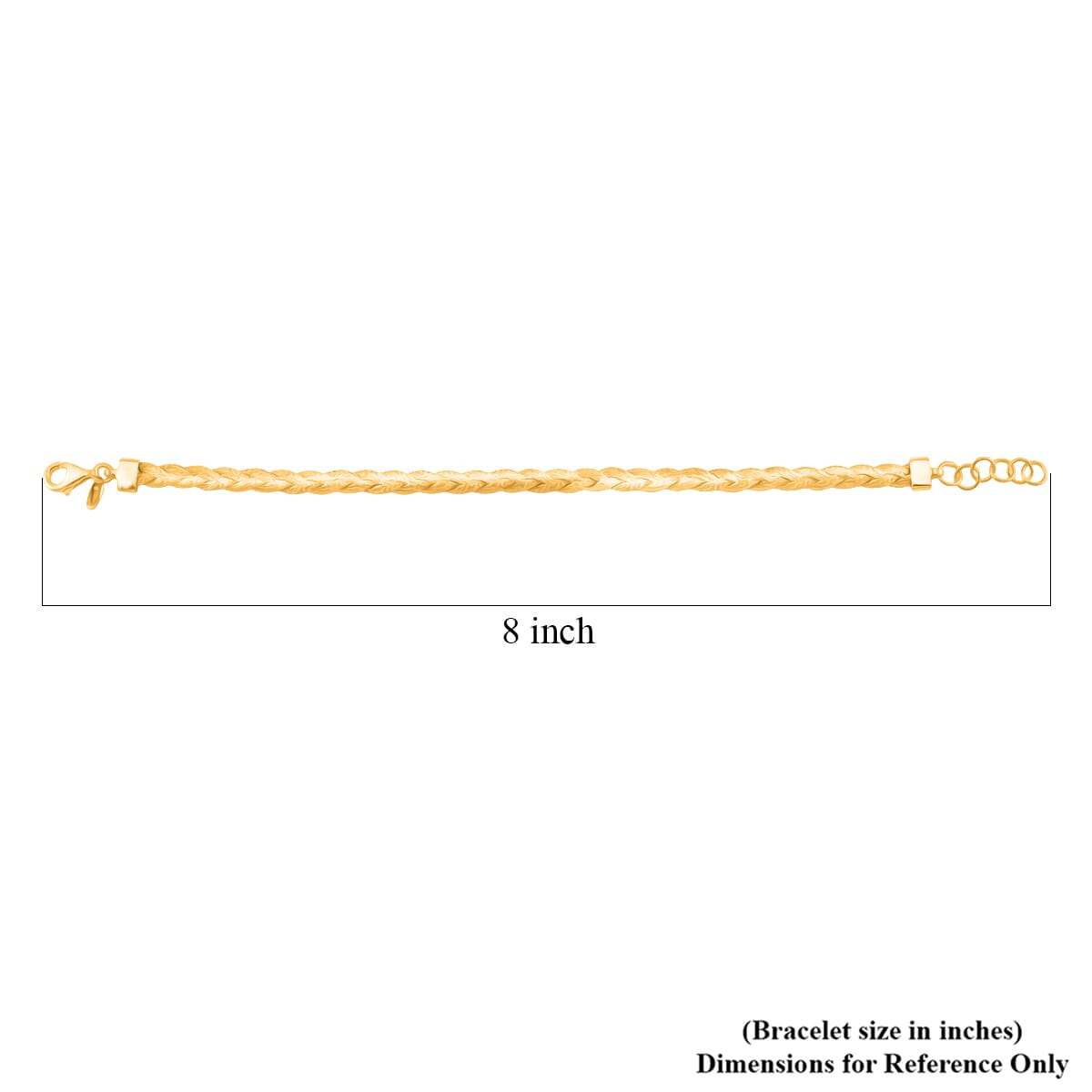 Flat Mesh Chain Bracelet in 14K Yellow Gold Over Sterling Silver (7-8In) 5 Grams image number 4
