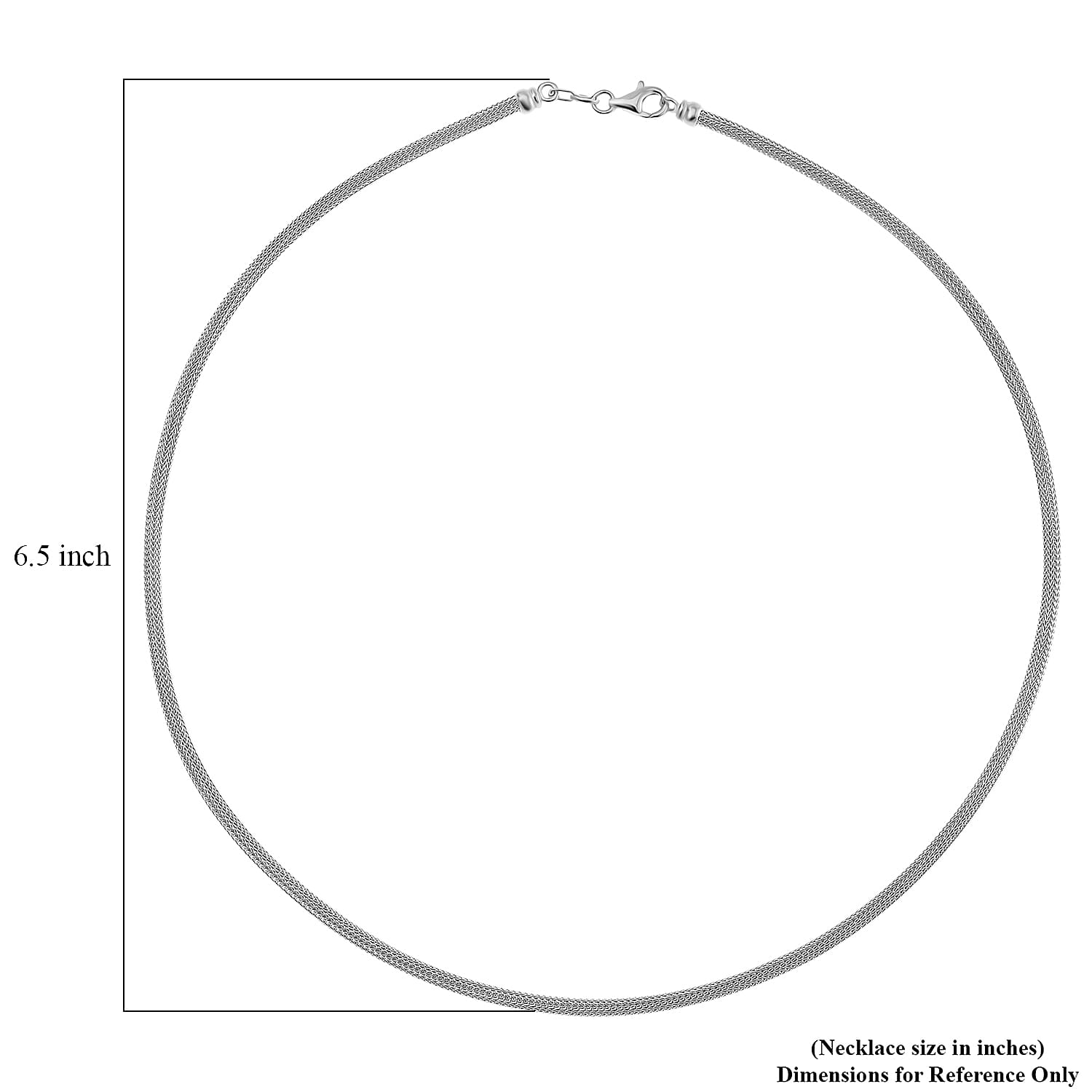 3mm Diagonal Wire Chain Necklace in Rhodium Over Sterling Silver 9.80 Grams 20 Inches