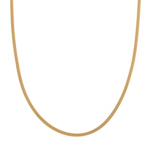 3mm Diagonal Wire Chain Necklace in 14K Yellow Gold Over Sterling Silver 9.80 Grams 20 Inches