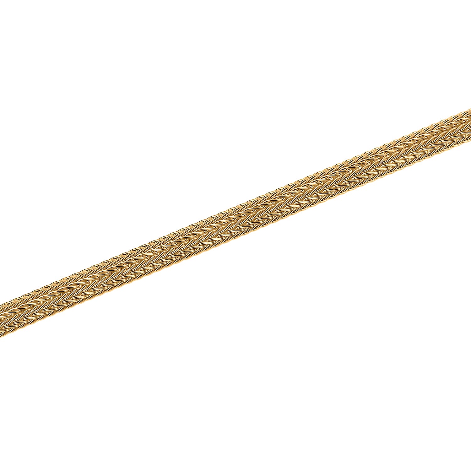 3mm Diagonal Wire Chain Necklace in 14K Yellow Gold Over Sterling Silver 9.80 Grams 20 Inches