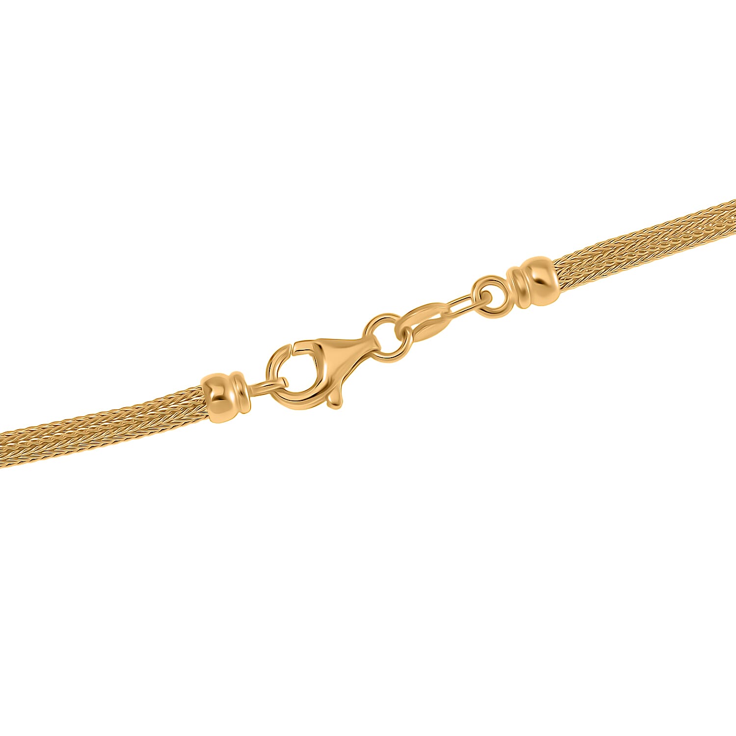 3mm Diagonal Wire Chain Necklace in 14K Yellow Gold Over Sterling Silver 9.80 Grams 20 Inches
