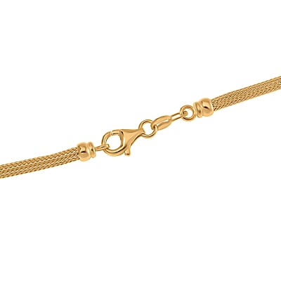 3mm Diagonal Wire Chain Necklace in 14K Yellow Gold Over Sterling Silver 9.80 Grams 20 Inches