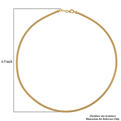 3mm Diagonal Wire Chain Necklace in 14K Yellow Gold Over Sterling Silver 9.80 Grams 20 Inches