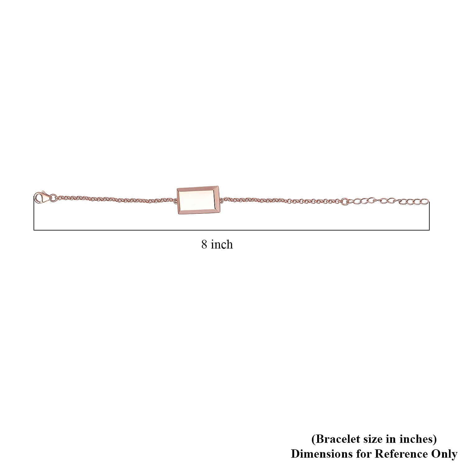 Bar Bracelet in 18K Rose Gold Over Sterling Silver (6.5-8.0In) 3.80 Grams