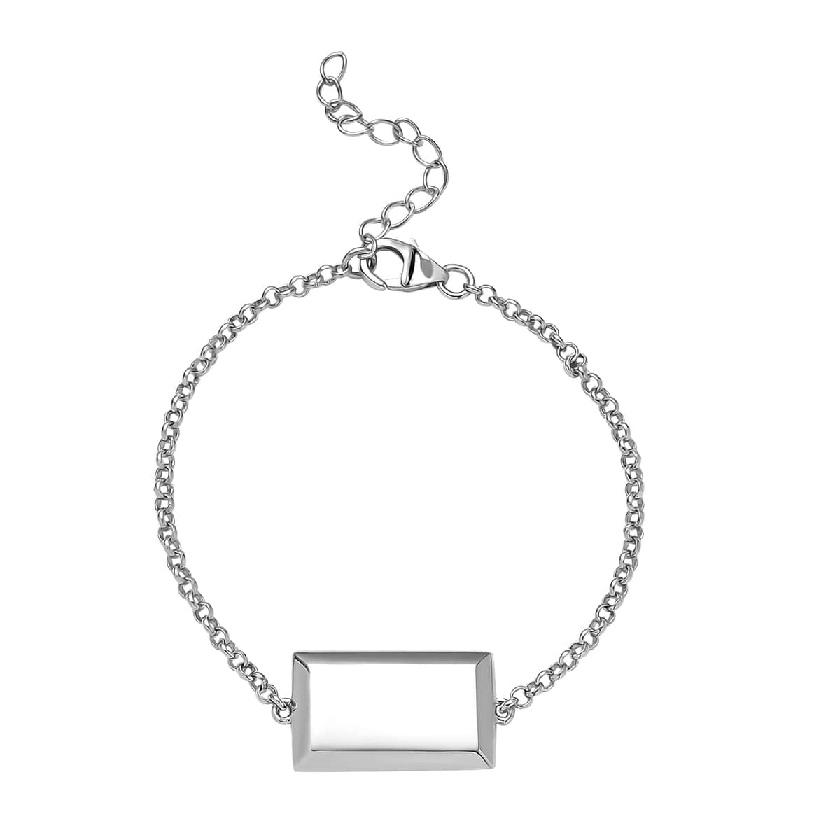 Bar Bracelet in Sterling Silver (6.5-8.0In) 3.80 Grams image number 0