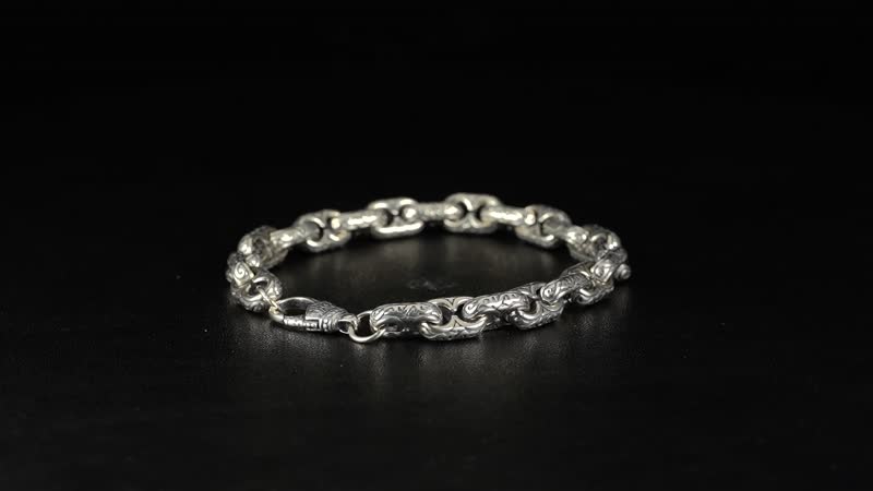 Sterling Silver Fancy Link Chain Bracelet (7.25 In) (31.90 g)