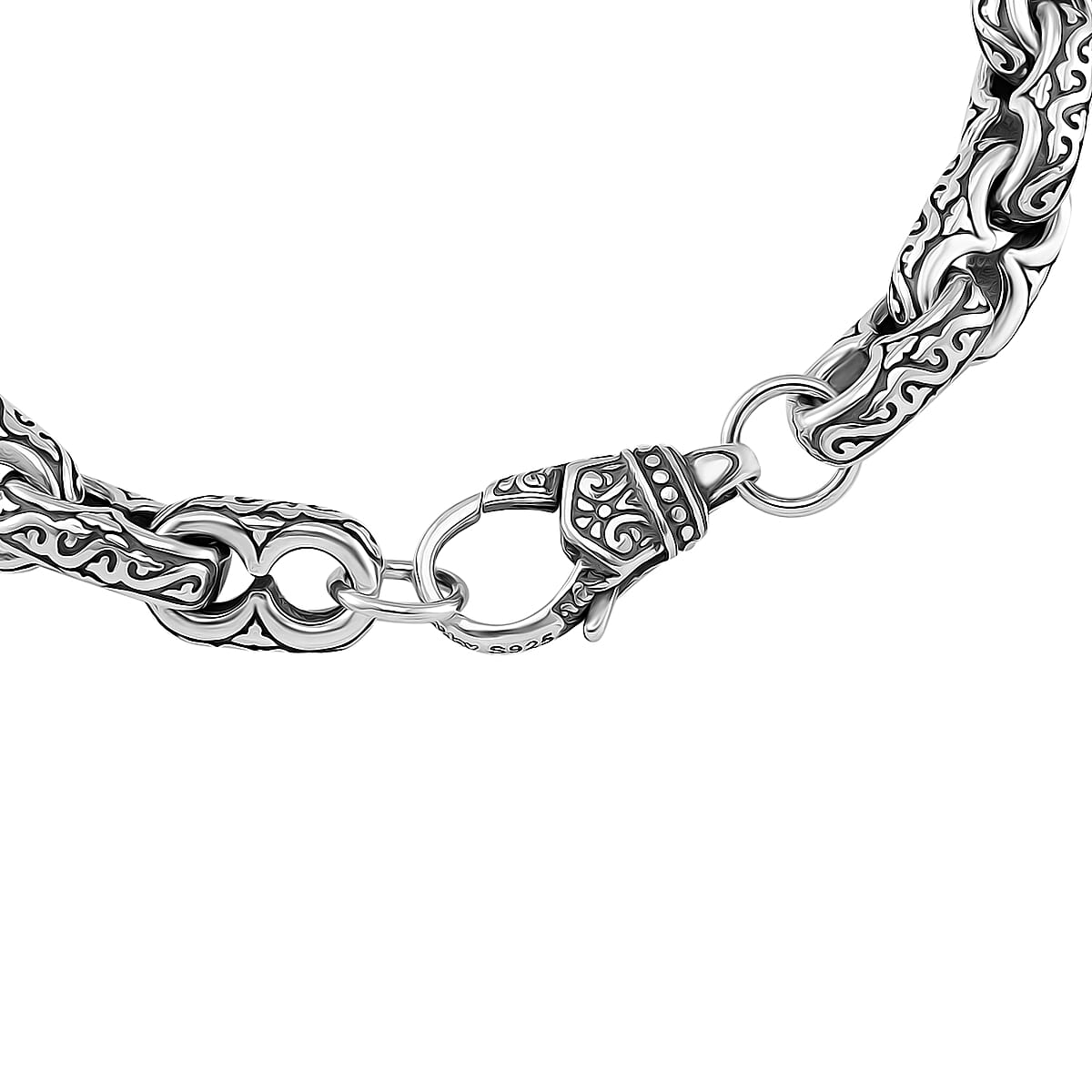 Viking Chain Bracelet in 925 Sterling Silver (8.00 In) 35.10 Grams image number 4