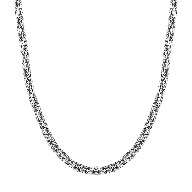 Viking Chain Necklace in 925 Sterling Silver (24 Inches) 70.60 Grams