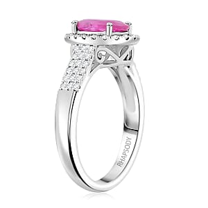 Certified & Appraised Rhapsody AAAA GORONGOSA Mozambique Ruby and E-F VS Diamond 2.15 ctw Ring in 950 Platinum (Size 10.0) 7.26 Grams (Del. in 10-15 Days)