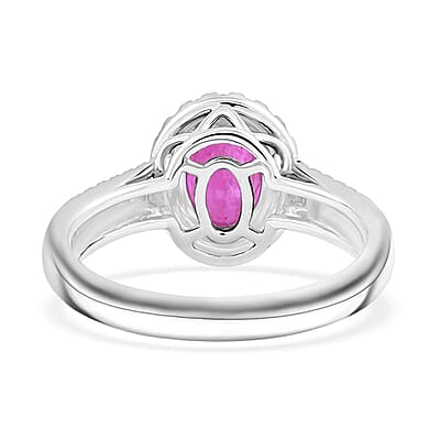 Rhapsody AAAA Montepuez Ruby and Diamond E-F VS 2.15 ctw Ring in 950 Platinum (Size 10.0) 7.26 Grams