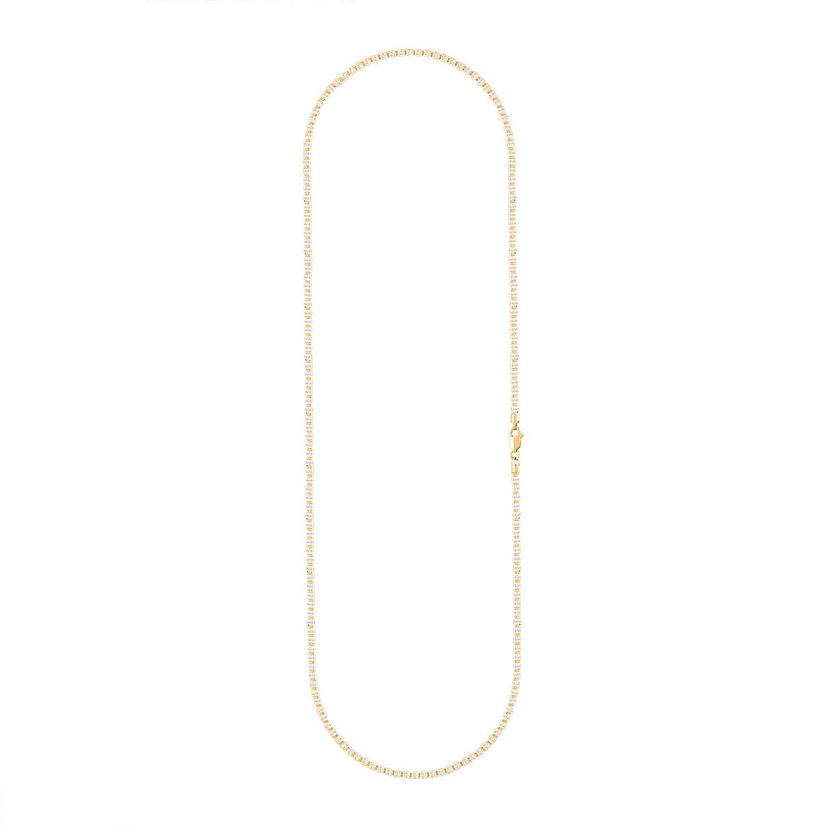 2.5mm Ice Chain Necklace in 10K Yellow and White Gold 22 Inches 9.7 Grams image number 4