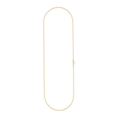 2.5mm Ice Chain Necklace in 10K Yellow and White Gold 22 Inches 9.7 Grams