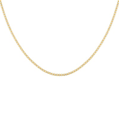 2.5mm Ice Chain Necklace in 10K Yellow and White Gold 11.2 Grams 24 Inches
