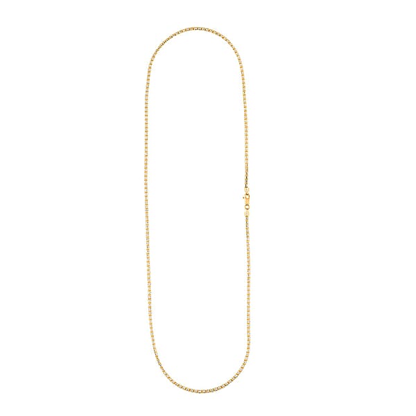 2.5mm Ice Chain Necklace in 10K Yellow and White Gold 11.2 Grams 24 Inches