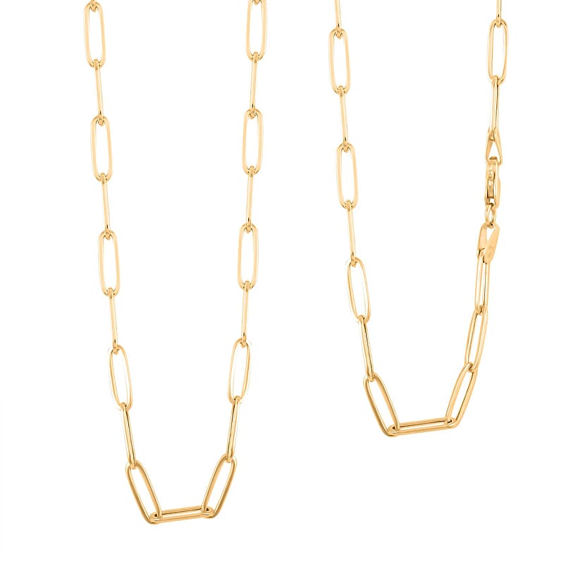 3mm Paperclip Chain Necklace in 14K Yellow Gold 2.40 Grams 16 Inches